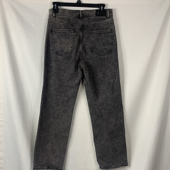Express Super High Waisted Faded Black Cropped Straight Jeans- NWT - Picture 7 of 15